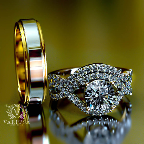 Infinity Design Gold Complete Wedding Set - 02US94